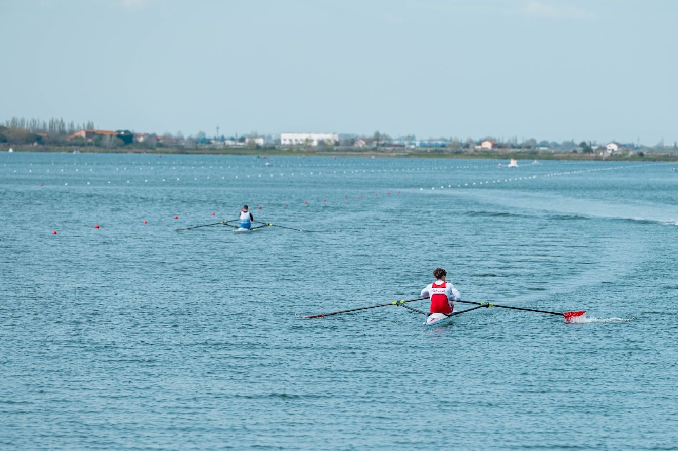 Vittorino athlete Dario Guerra at the La Standiana Rowing Regatta