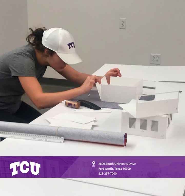 building scale models at TCU