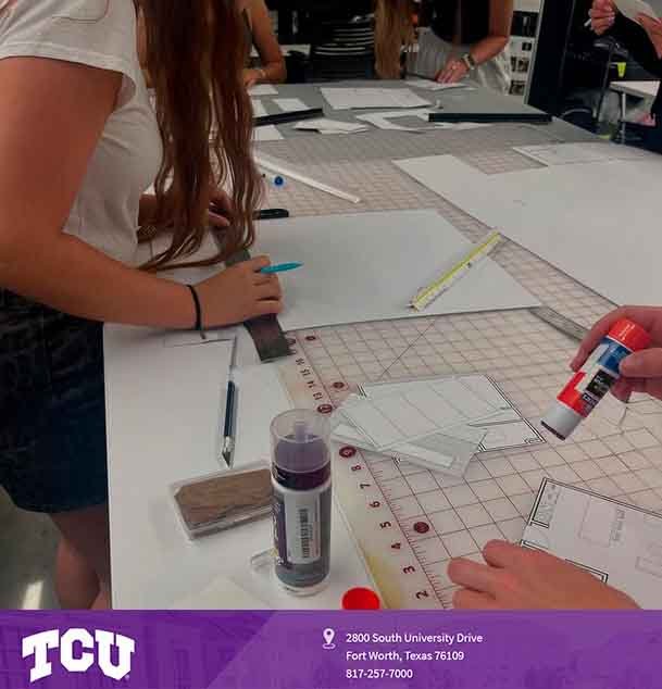 2nd Year students in Fundamentals of Lighting are starting their Daylight Studies this week. They are constructing to scale models to simulate the difference between various daylight apertures including clerestories, vertical windows, curtain walls and skylights.