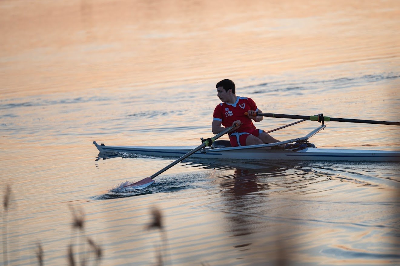 Vittorino athlete Lorenzo Magnani Balesta at the La Standiana Rowing Regatta