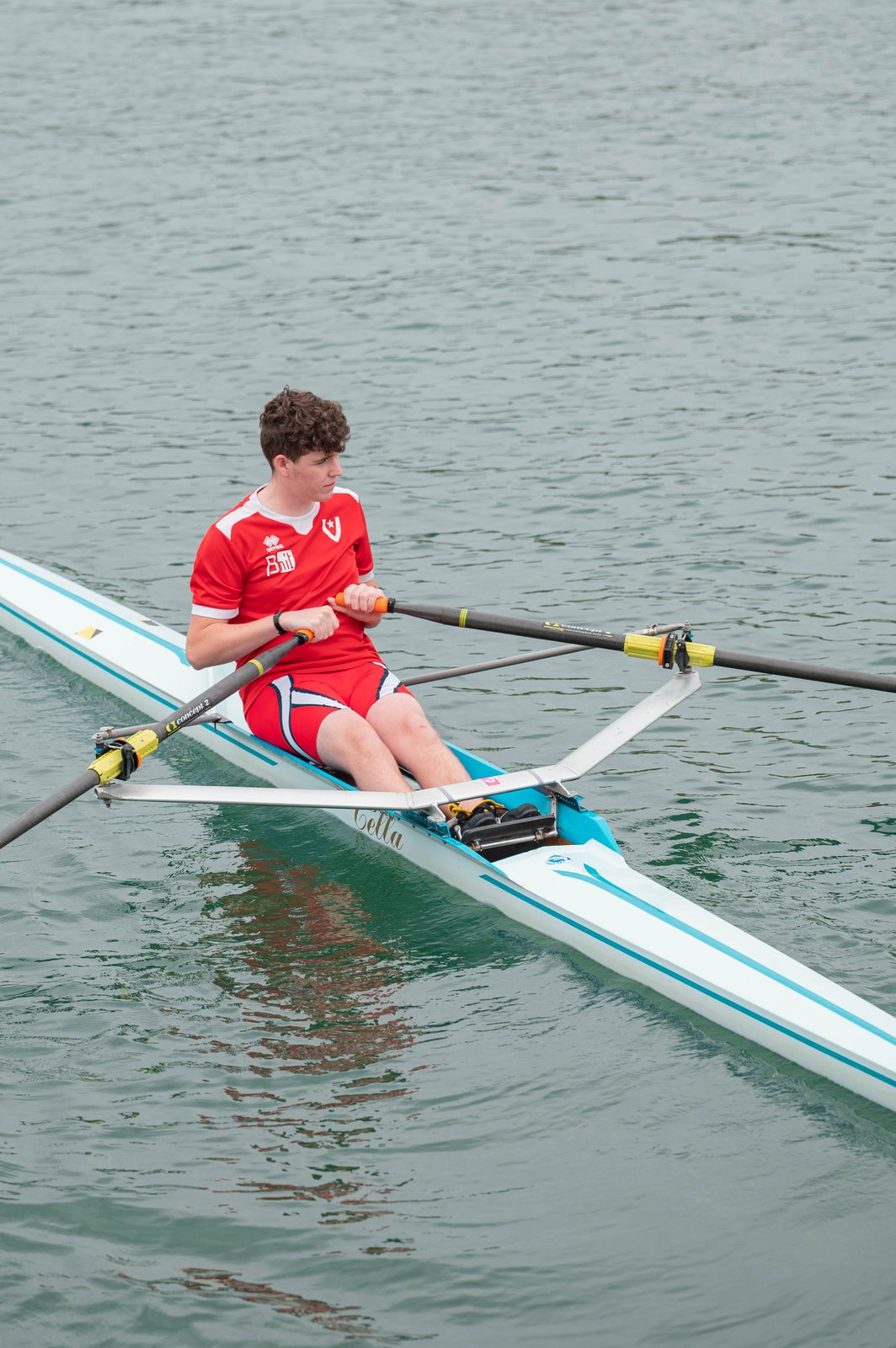Rowers from the Vittorino da Feltre Rowing Club of Piacenza in Genoa Pra